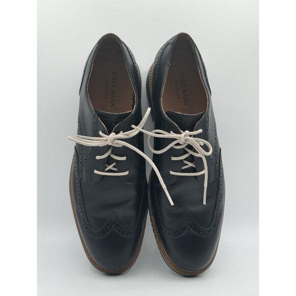 Cole Haan Grand OS Men's Derby Black Wingtip Shoes Size 11.5 M - Picture 6 of 13